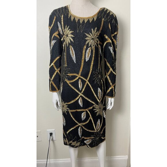 MANNEQUIN Dresses & Skirts - MANNEQUIN BEADED SEQUIN DISCO DRESS M